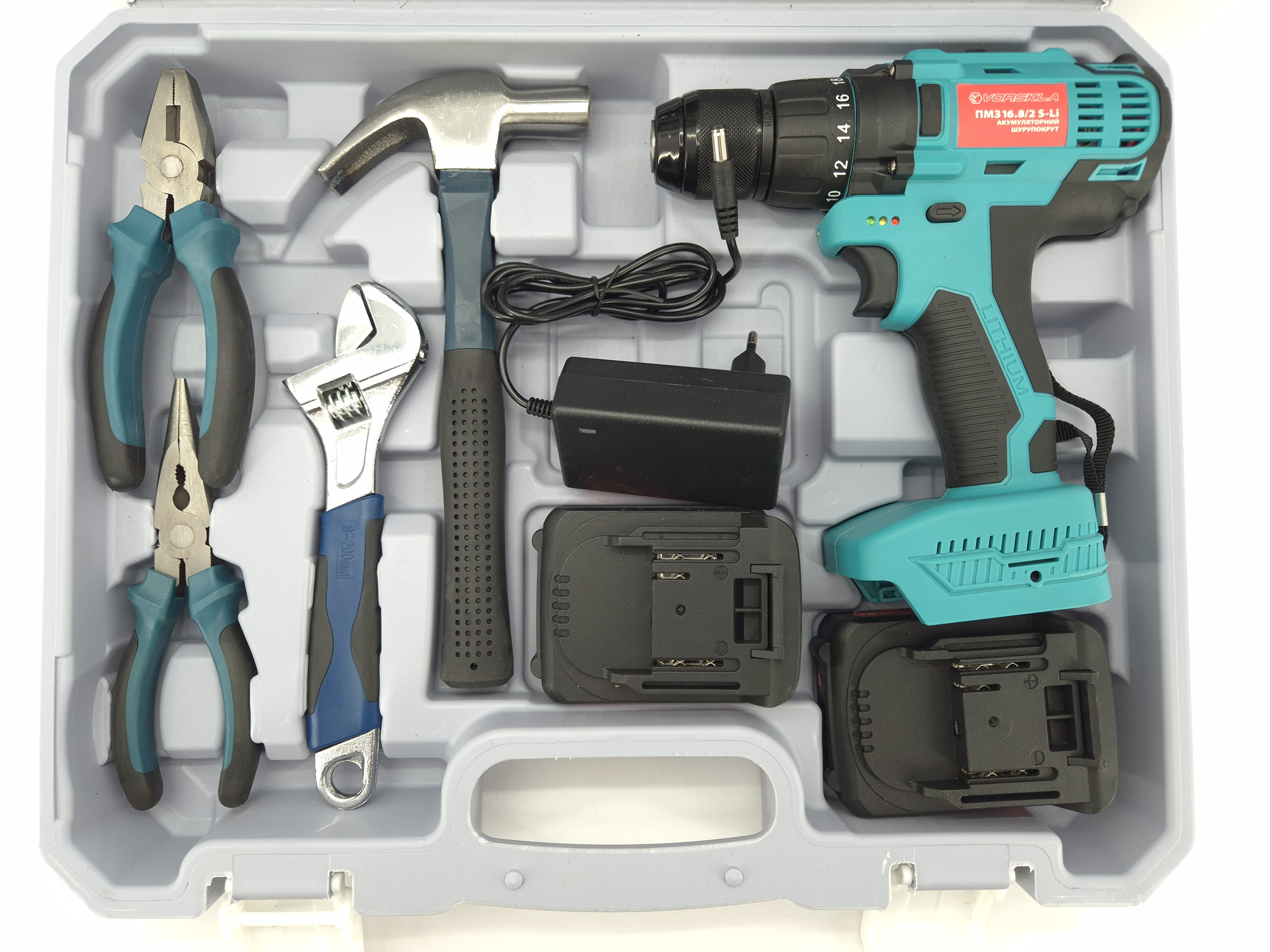 Акумуляторний шурупокрут Vorskla ПМЗ 16.8/2 S-Li (з набором інструментів)