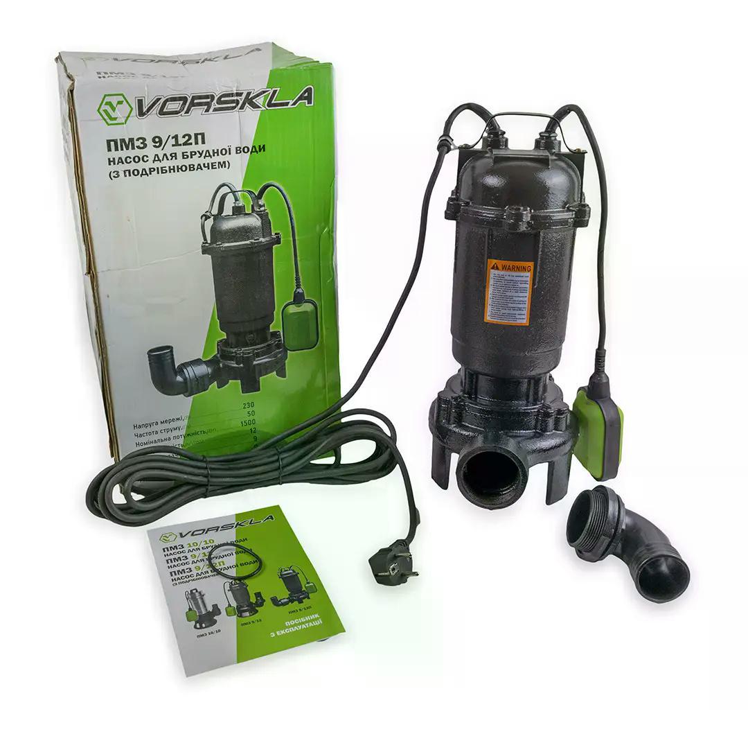 Насос электрический для грязной воды Vorskla ПМЗ 9/12П (с измельчителем)