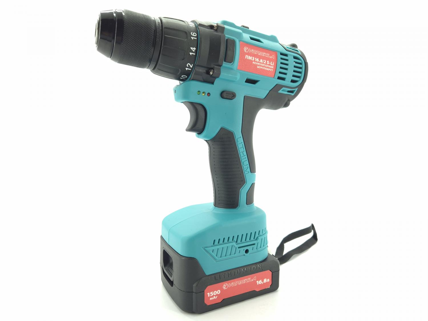 Акумуляторний шурупокрут Vorskla ПМЗ 16.8/2 S-Li (з набором інструментів)